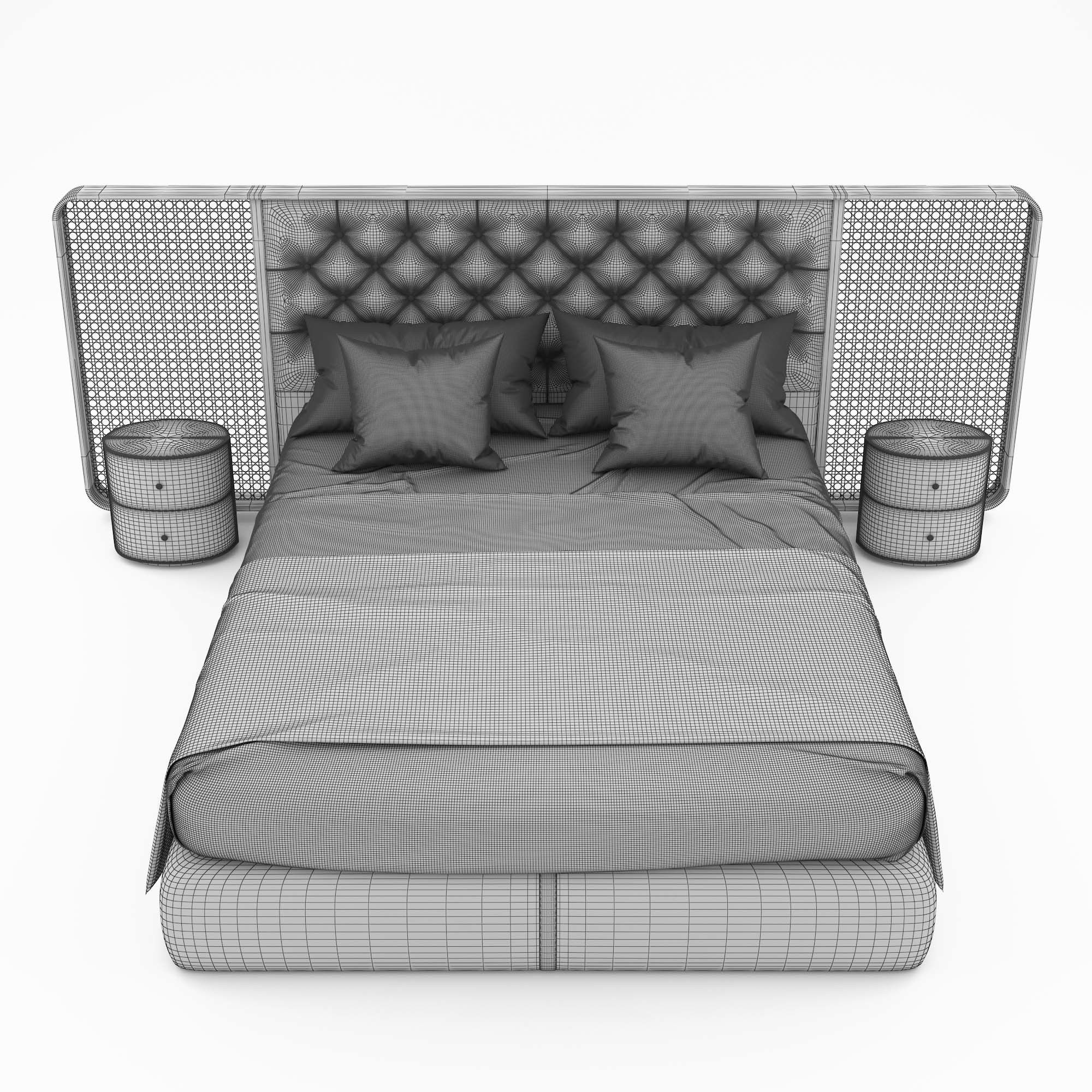 Chevron Bed 3D model_8