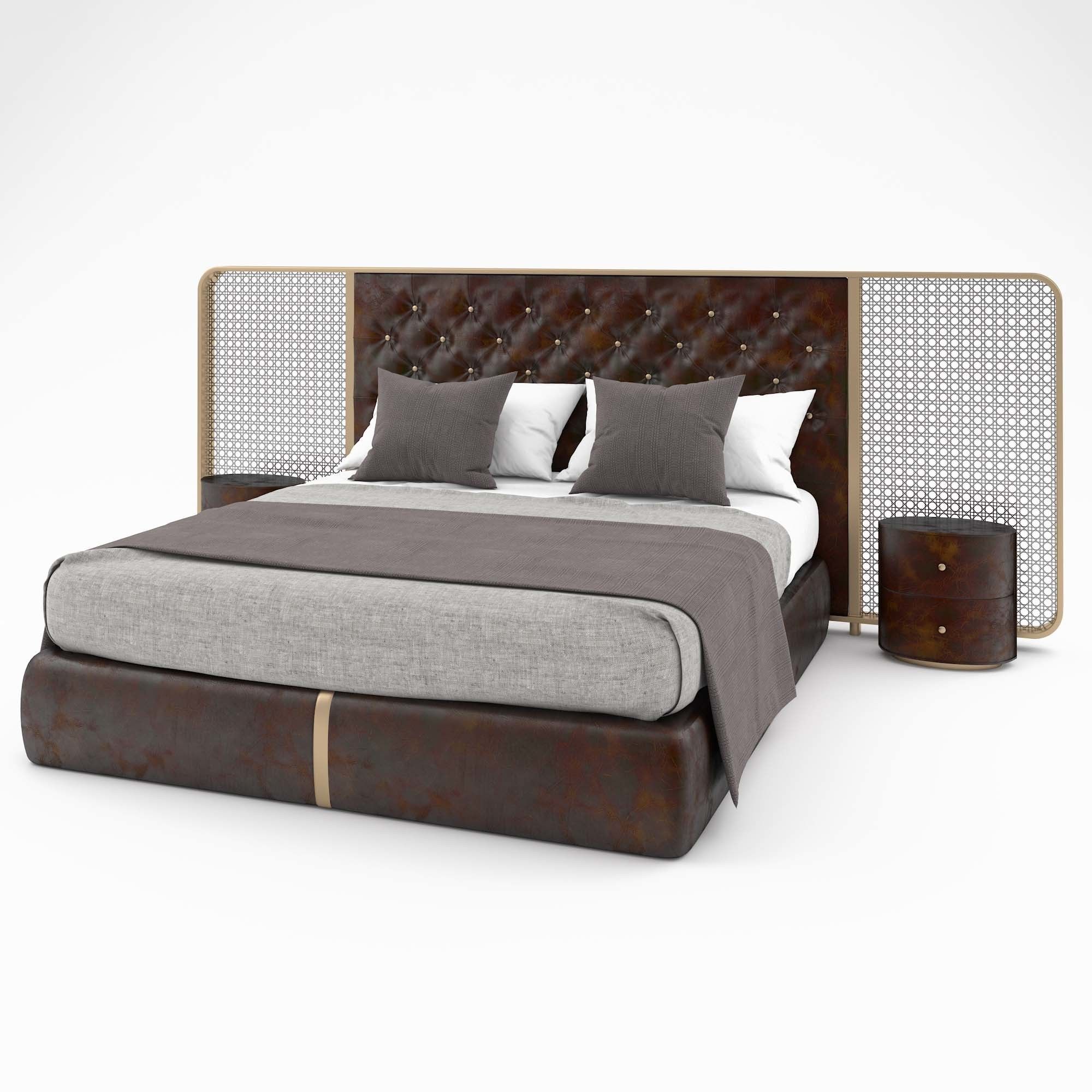 Chevron Bed 3D model_3