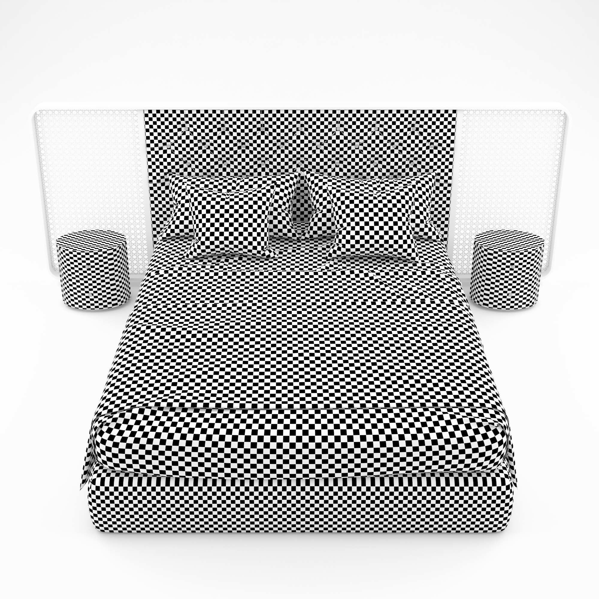 Chevron Bed 3D model_6