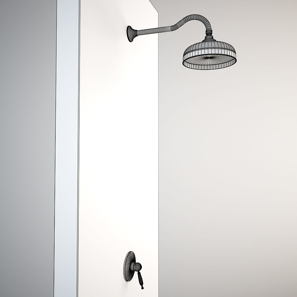 Classic Shower - built in 3D model_2