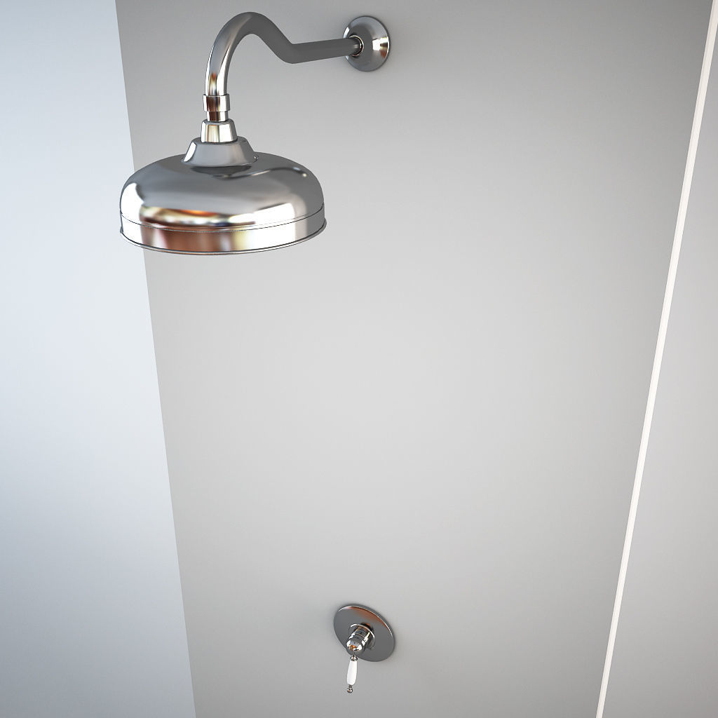 Classic Shower - built in 3D model_5