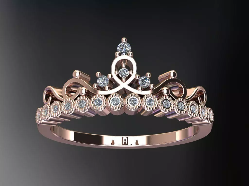 Crown 2 Diamond Ring Light Design 3D print model