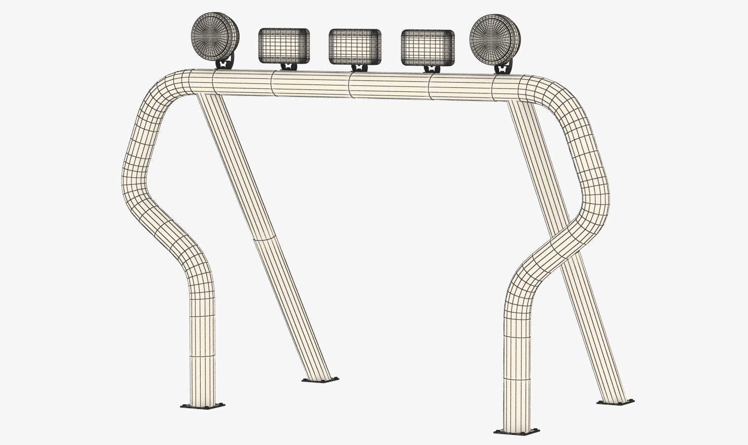 OFF ROAD ROLL BAR 1 3D model_6