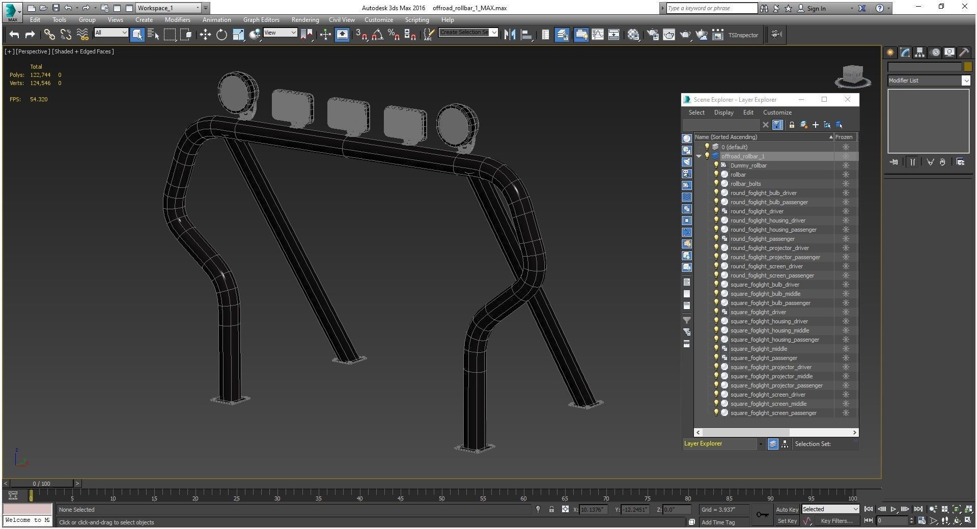 OFF ROAD ROLL BAR 1 3D model_12