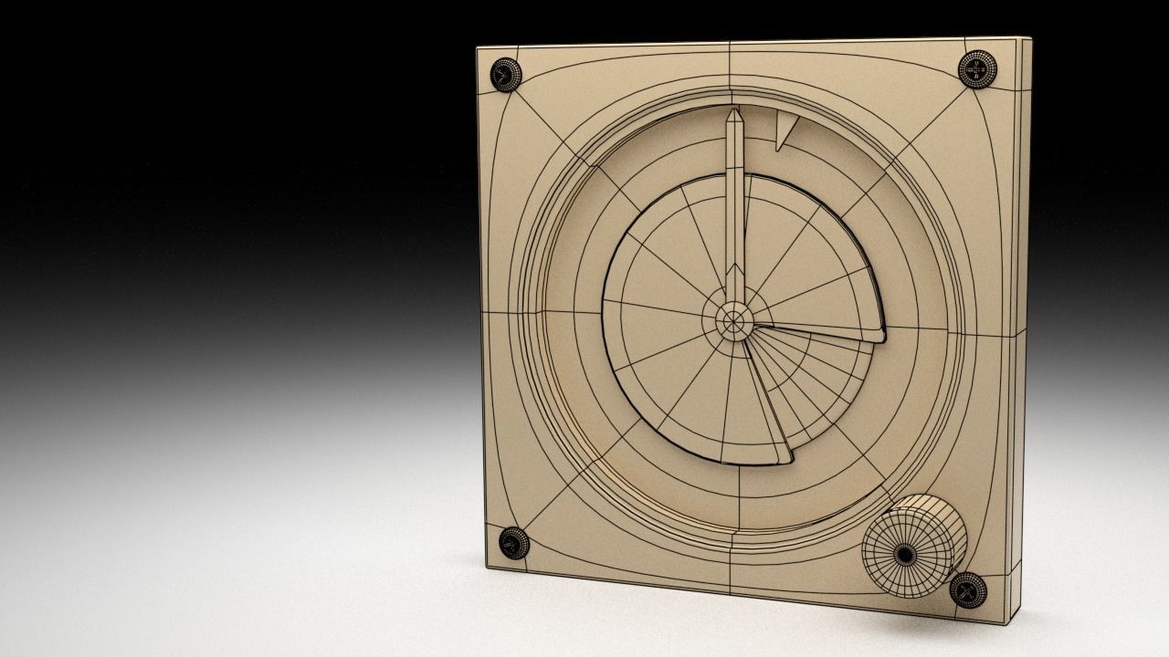 F16 Airspeed Indicator Gauge 3D model_5