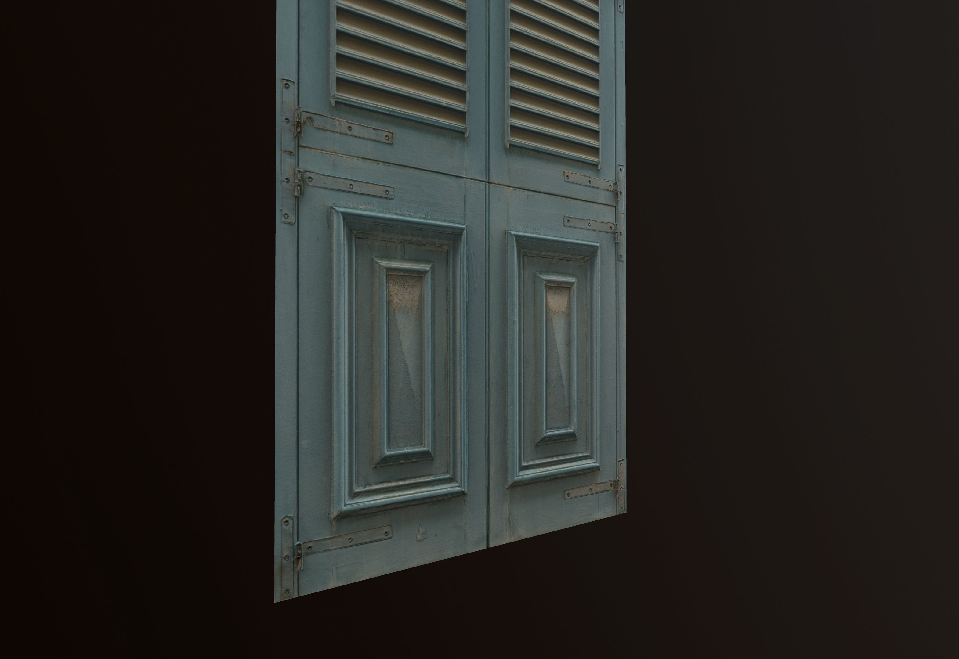 Medieval Door 3 PBR  Low-poly 3D model_3