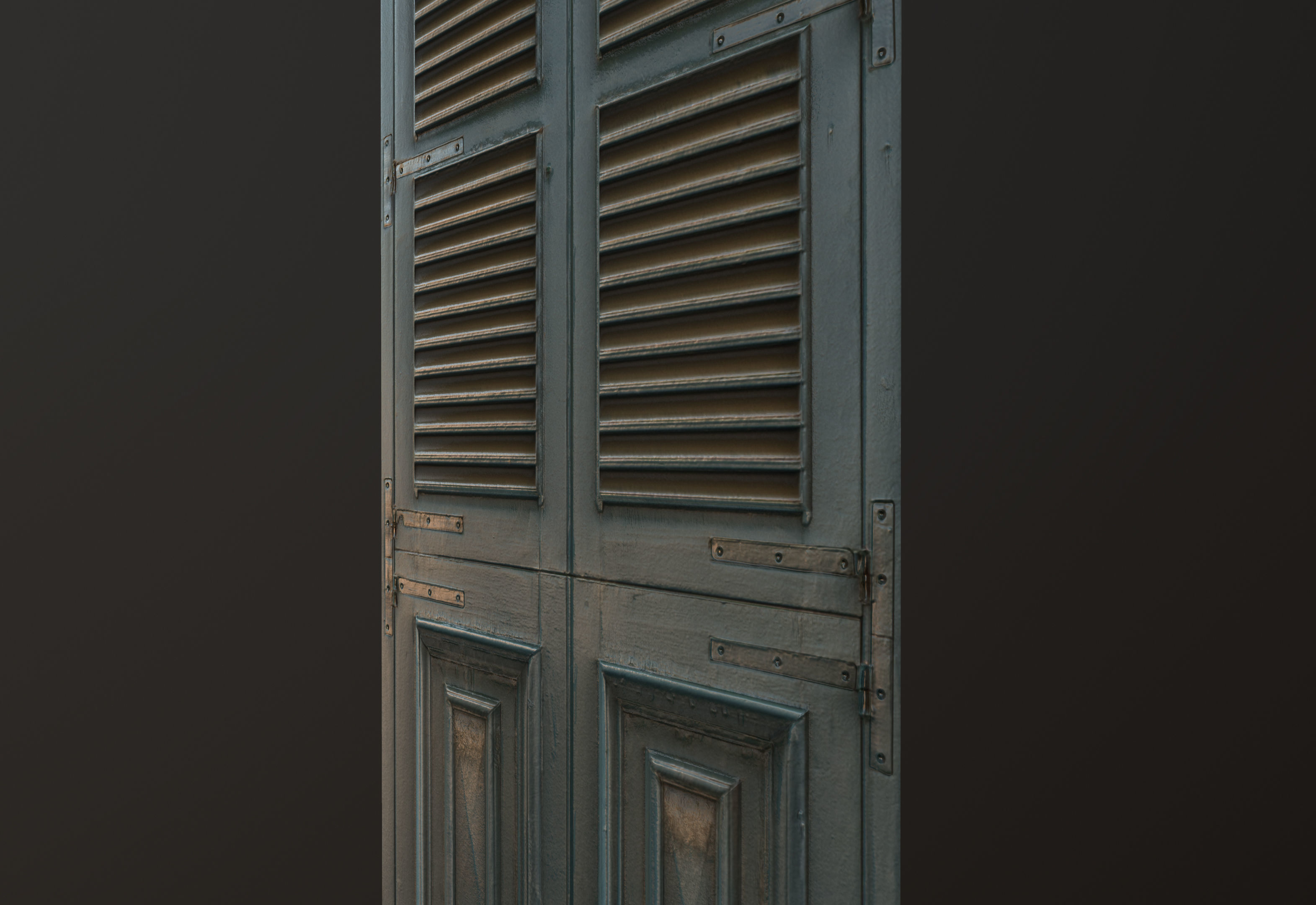 Medieval Door 3 PBR  Low-poly 3D model_8