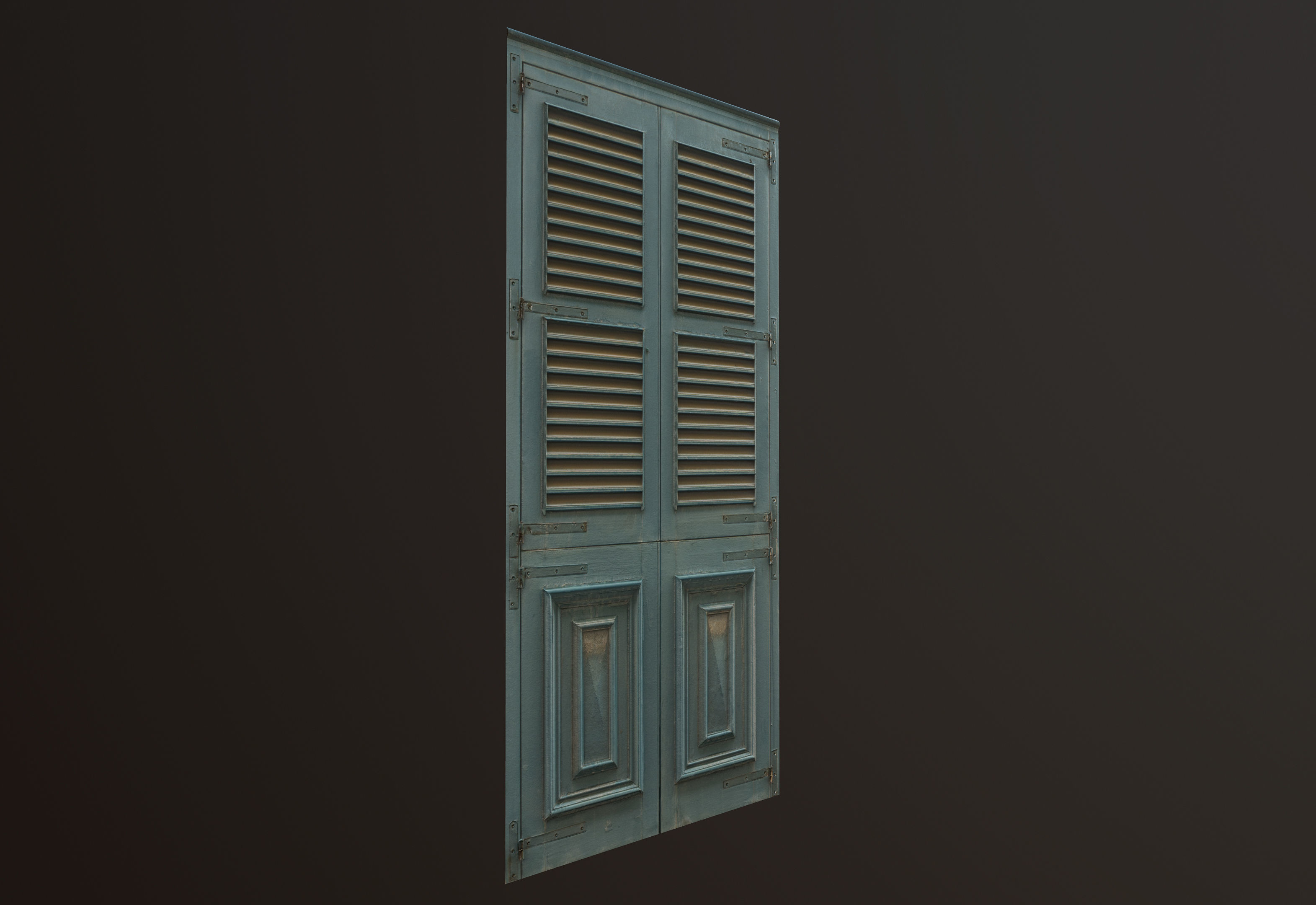 Medieval Door 3 PBR  Low-poly 3D model_2