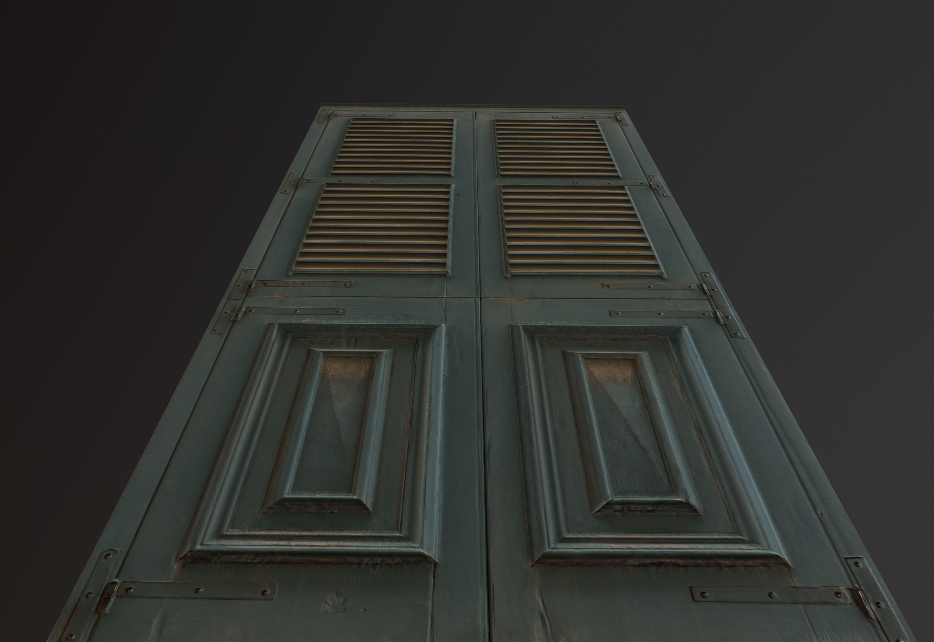 Medieval Door 3 PBR  Low-poly 3D model_7