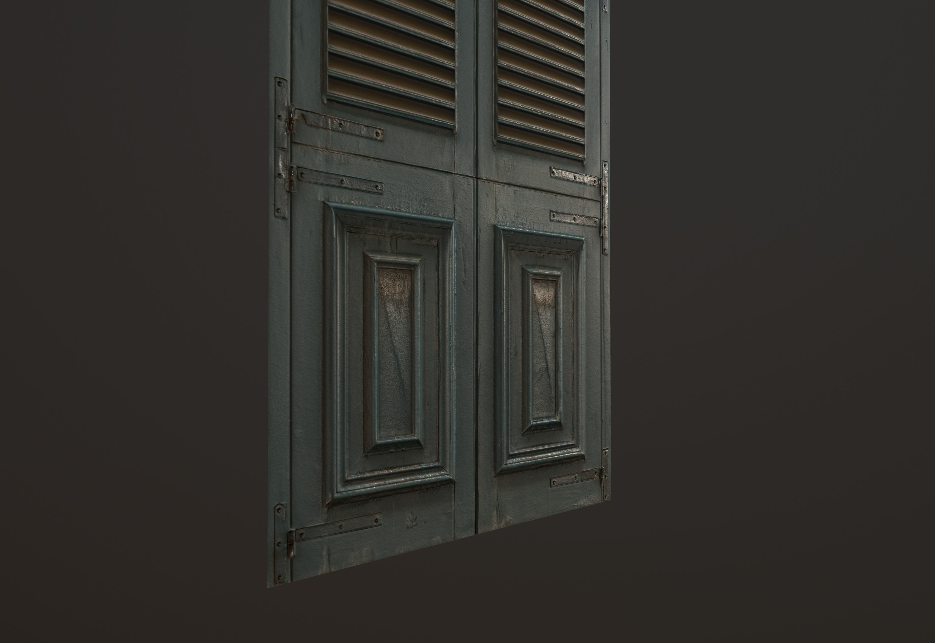 Medieval Door 3 PBR  Low-poly 3D model_4
