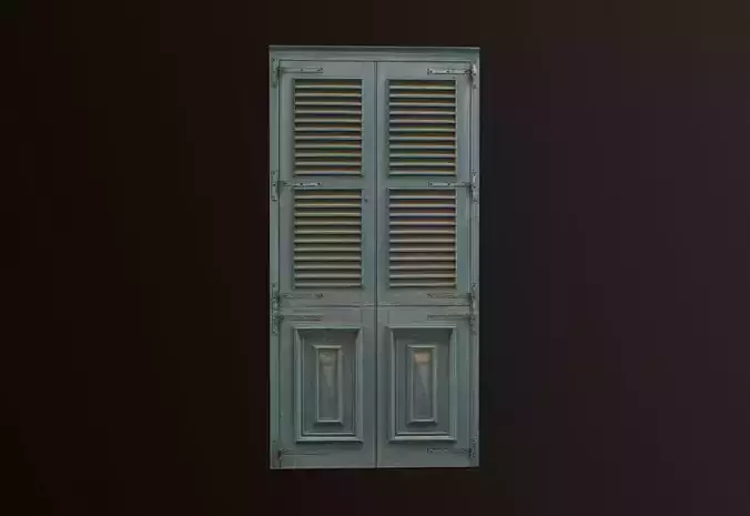 Medieval Door 3 PBR  Low-poly 3D model