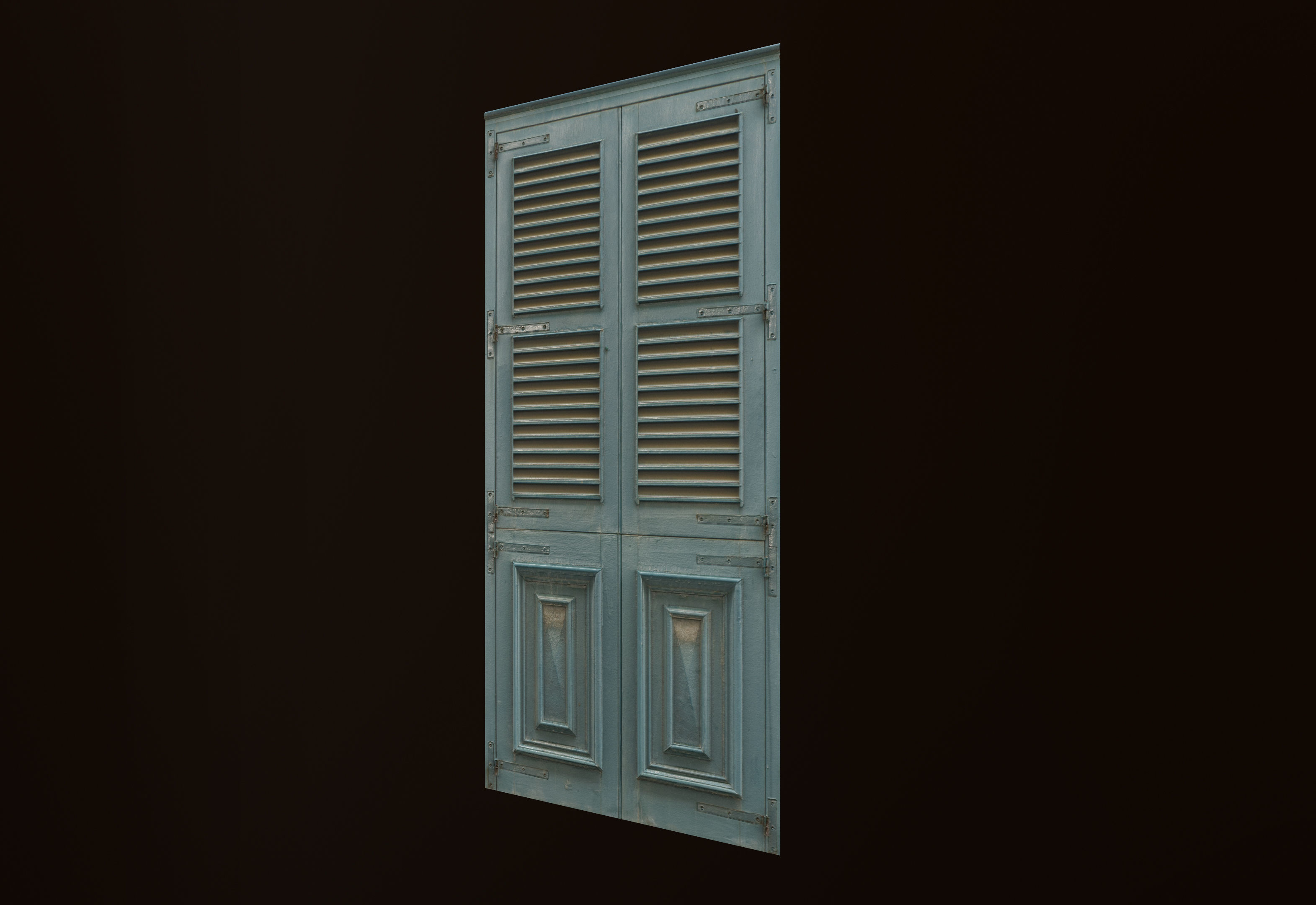 Medieval Door 3 PBR  Low-poly 3D model_1