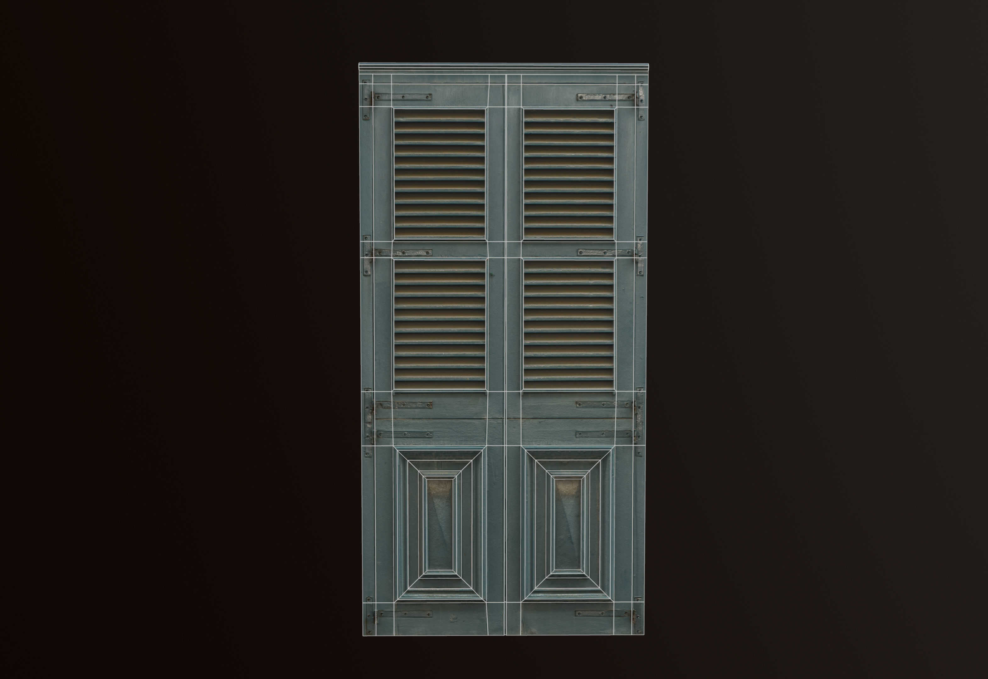 Medieval Door 3 PBR  Low-poly 3D model_9