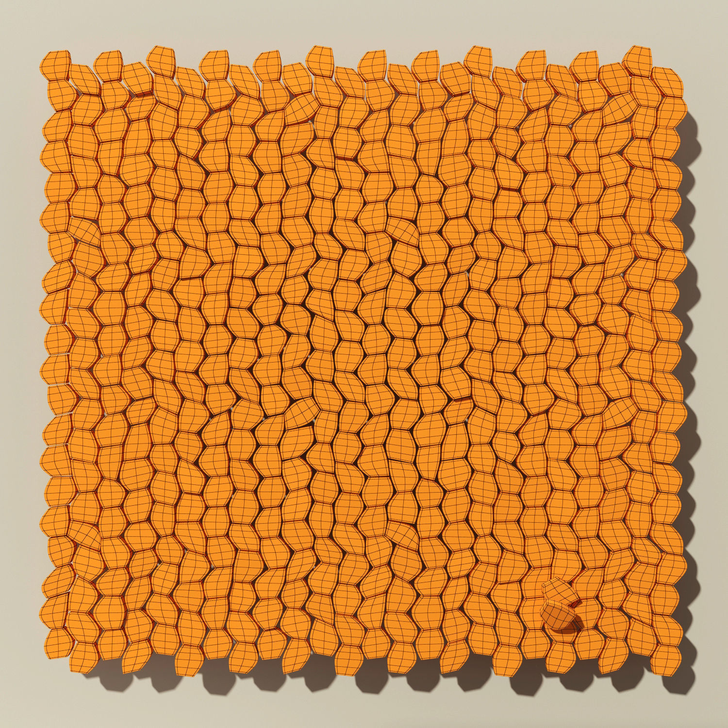 Paving Ngon road 3D model_7