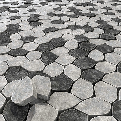 Paving Ngon road 3D model