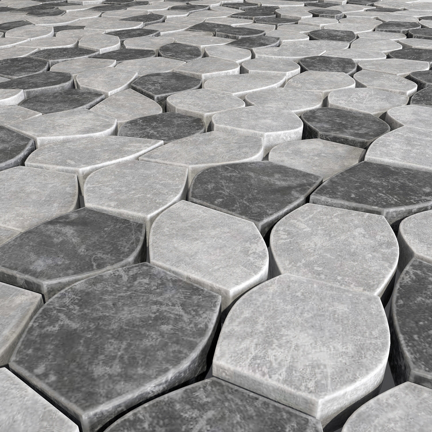 Paving Ngon road 3D model_3