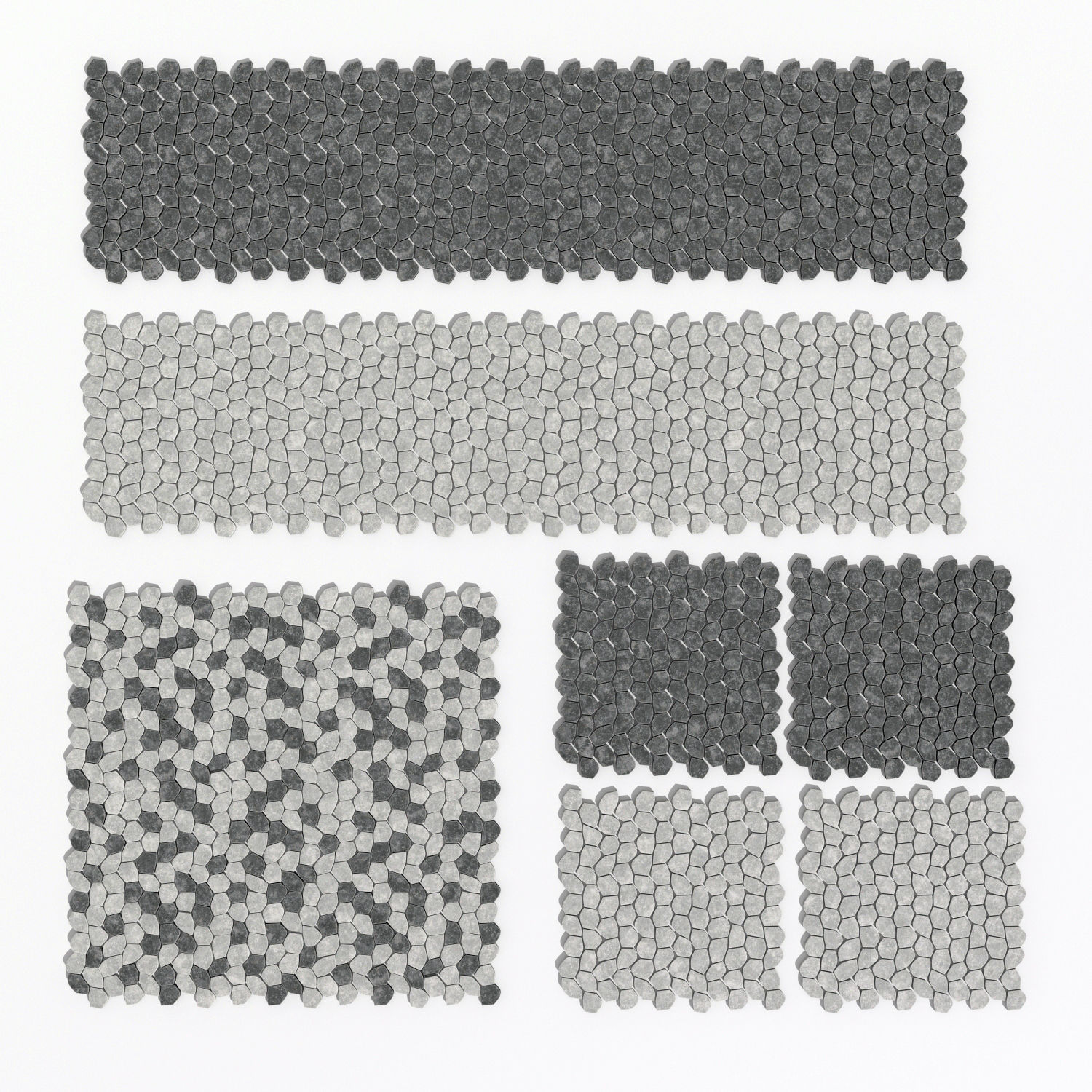 Paving Ngon road 3D model_4