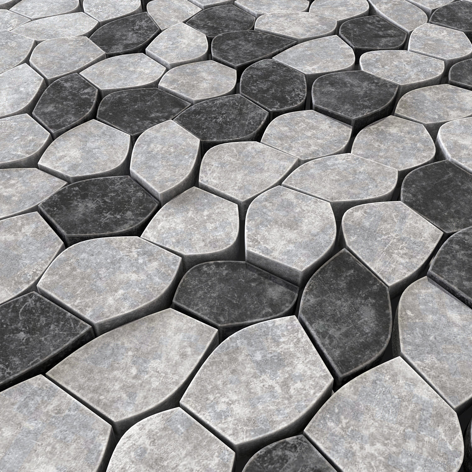Paving Ngon road 3D model_1