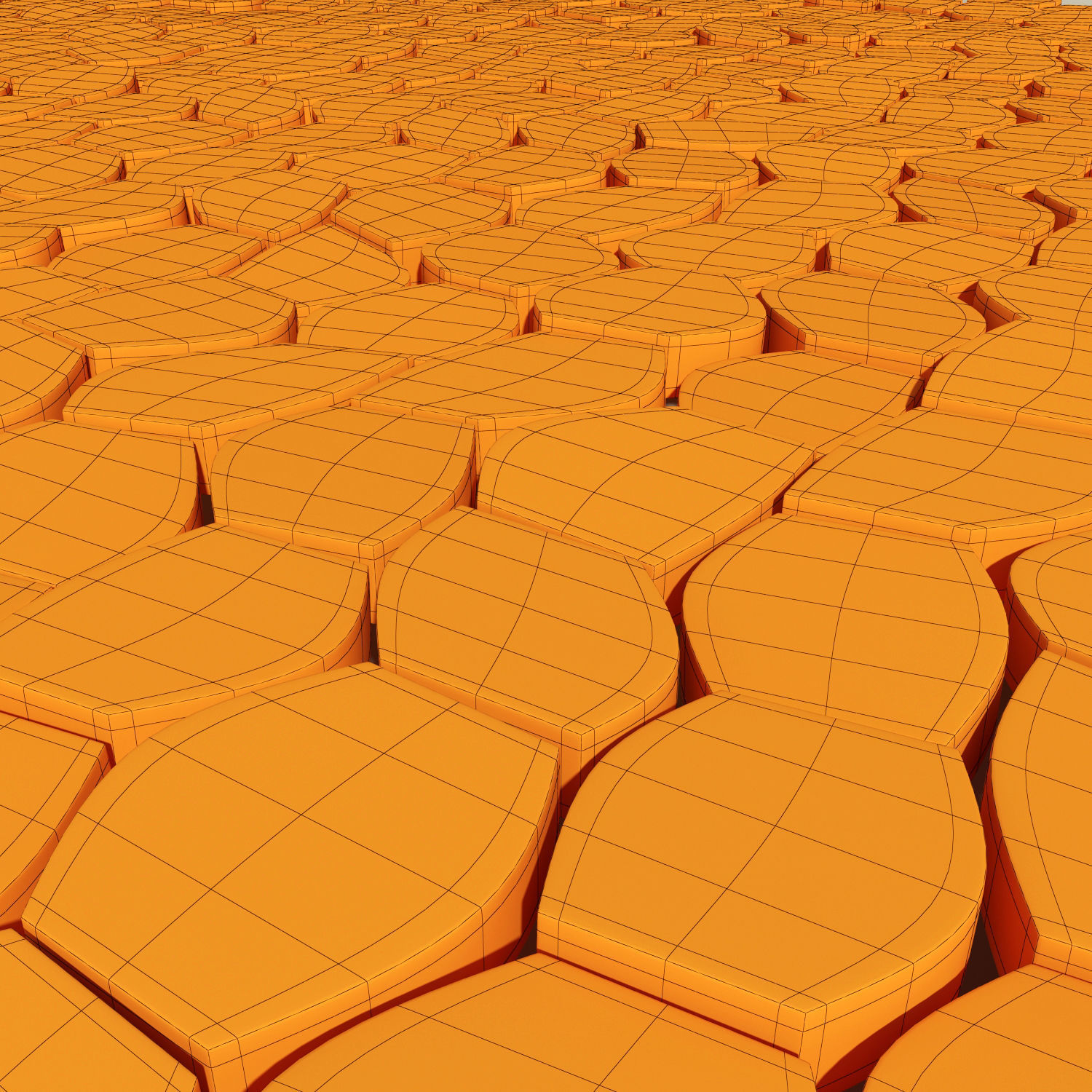 Paving Ngon road 3D model_8