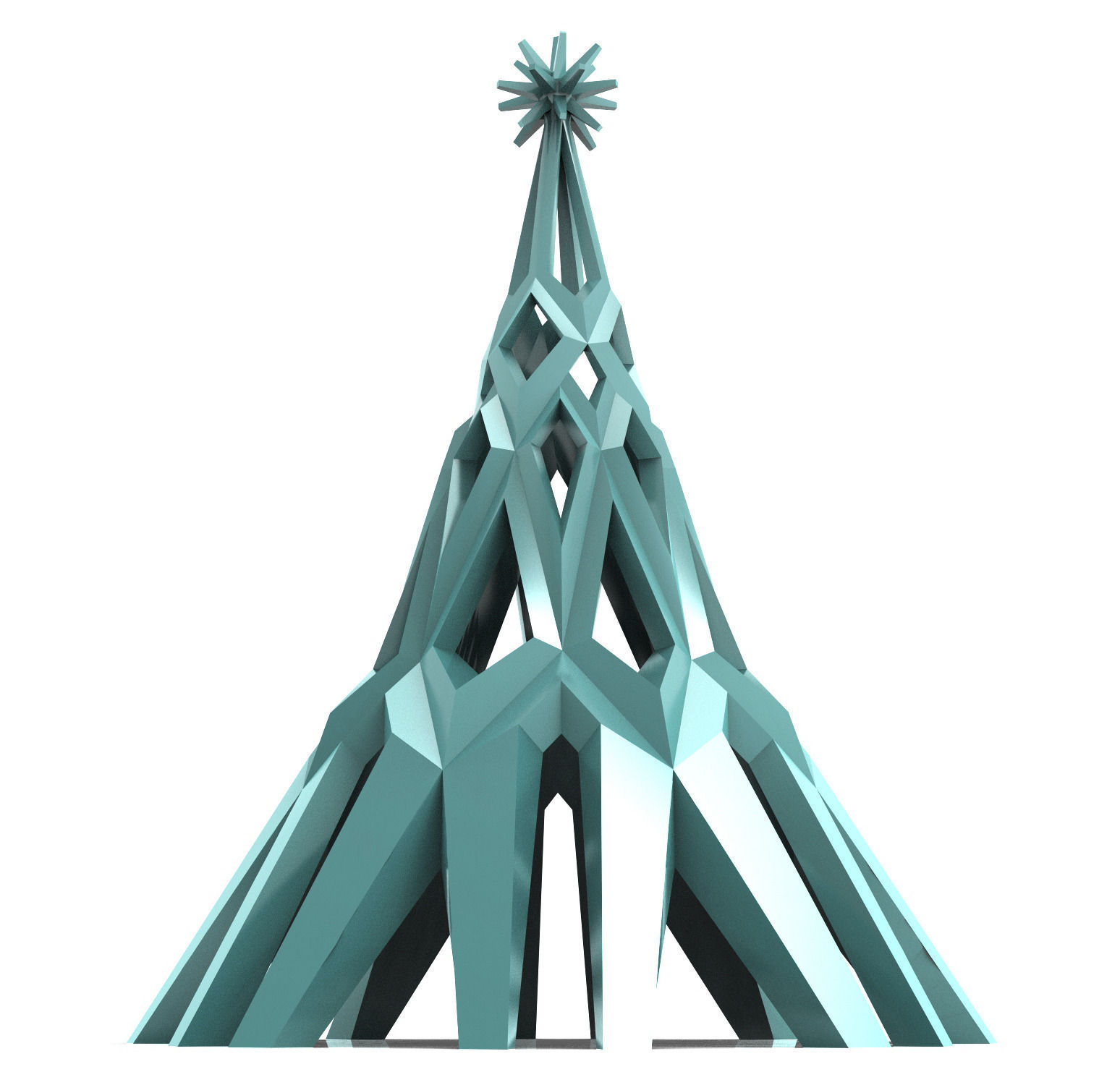 Christmas tree 3D print model_3
