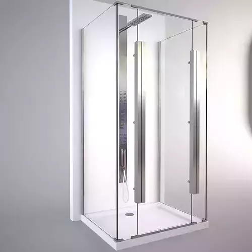 Calibe Aquarium shower cabin and Fantini Acquatronica
