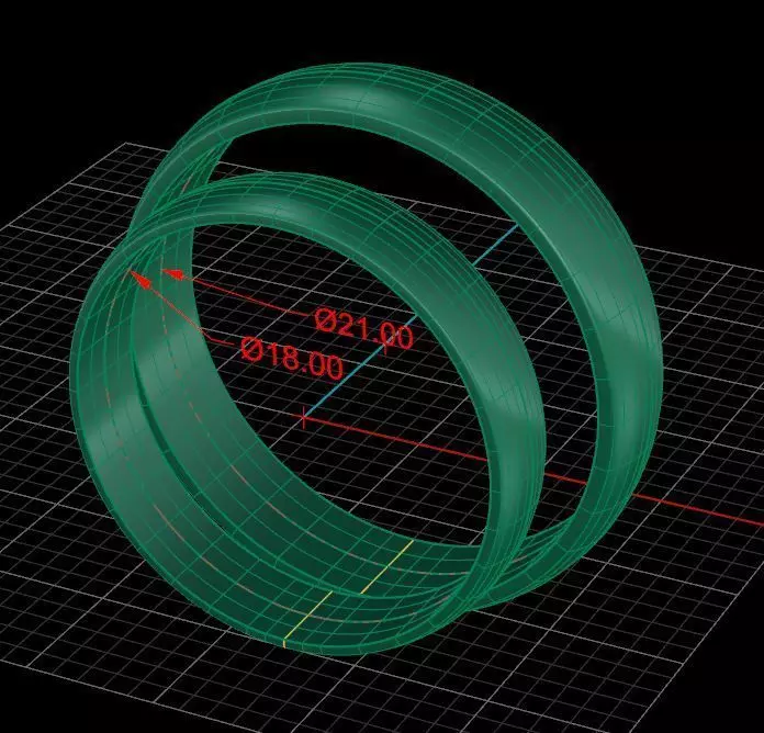 A pair of wedding rings Free 3D print model