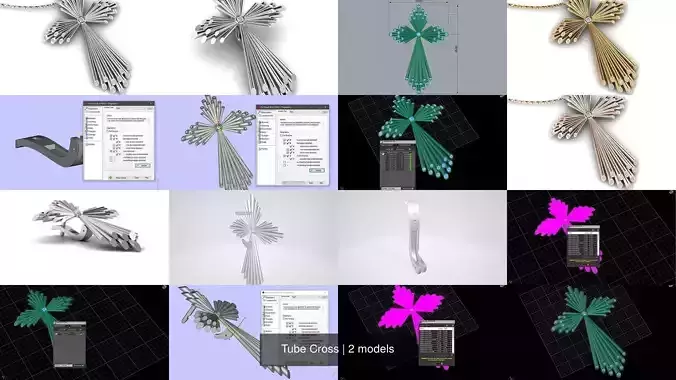 Tube Cross 3D Model Collection