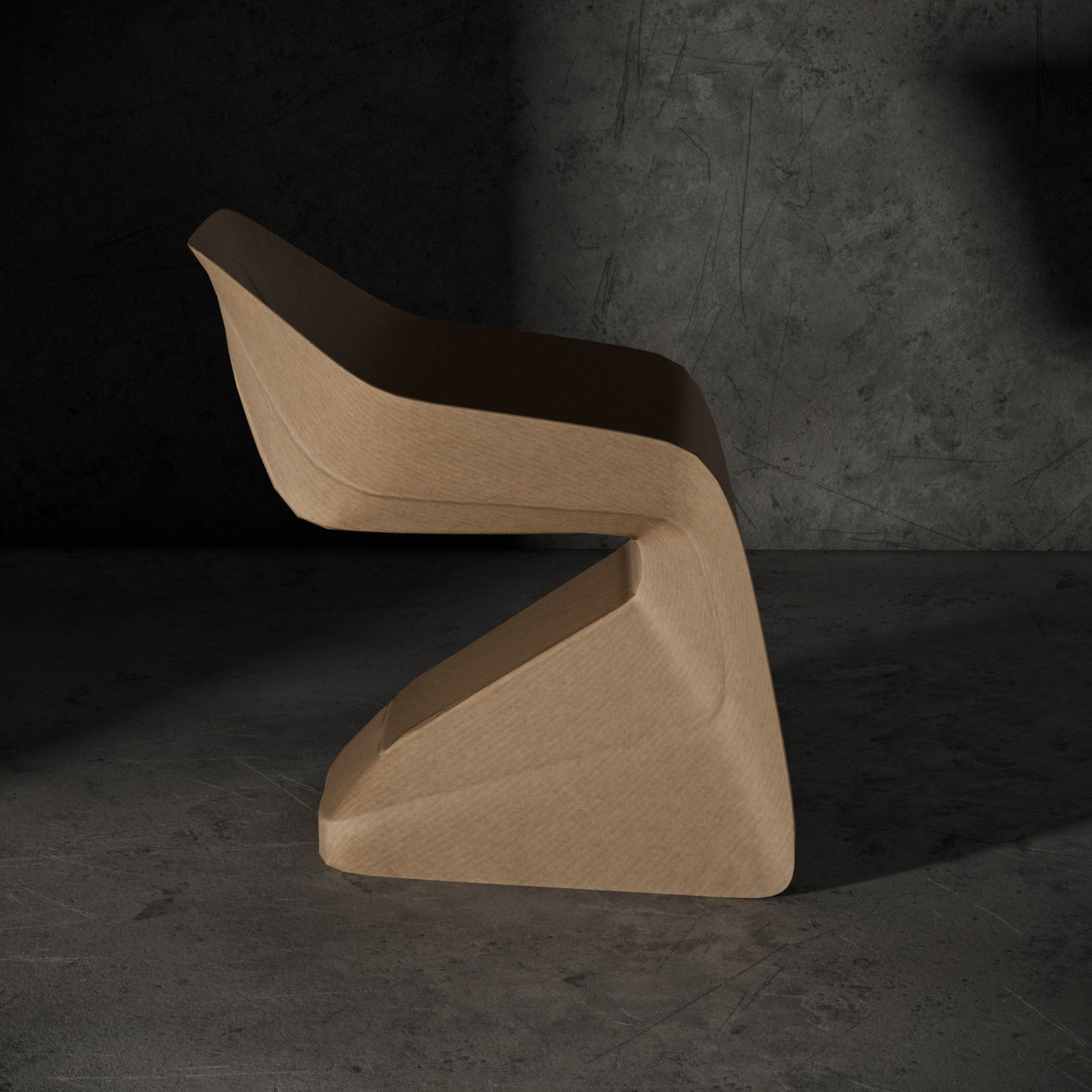 Hemp Chair by Werner Aisslinger Low-poly 3D model_11