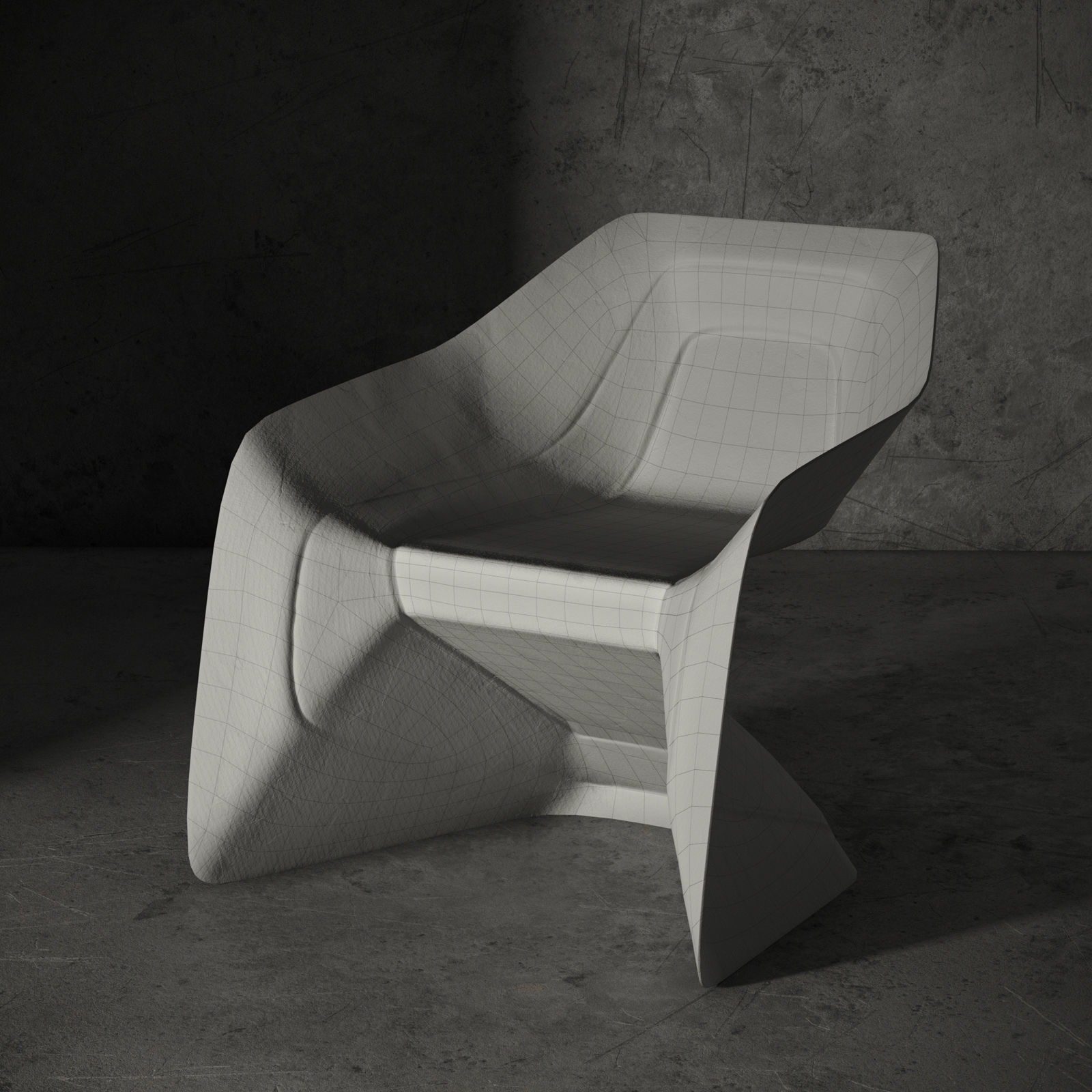 Hemp Chair by Werner Aisslinger Low-poly 3D model_12
