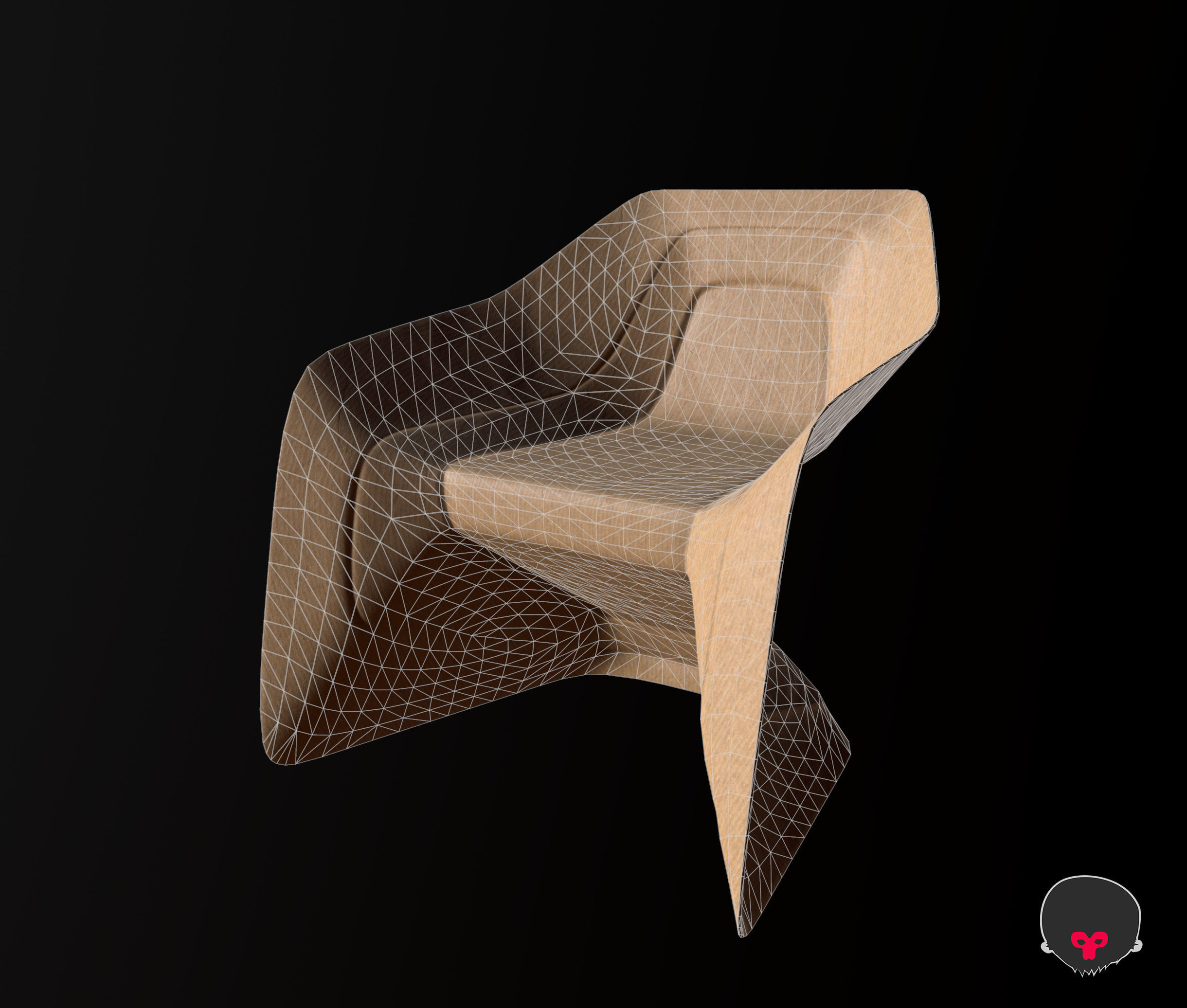 Hemp Chair by Werner Aisslinger Low-poly 3D model_5