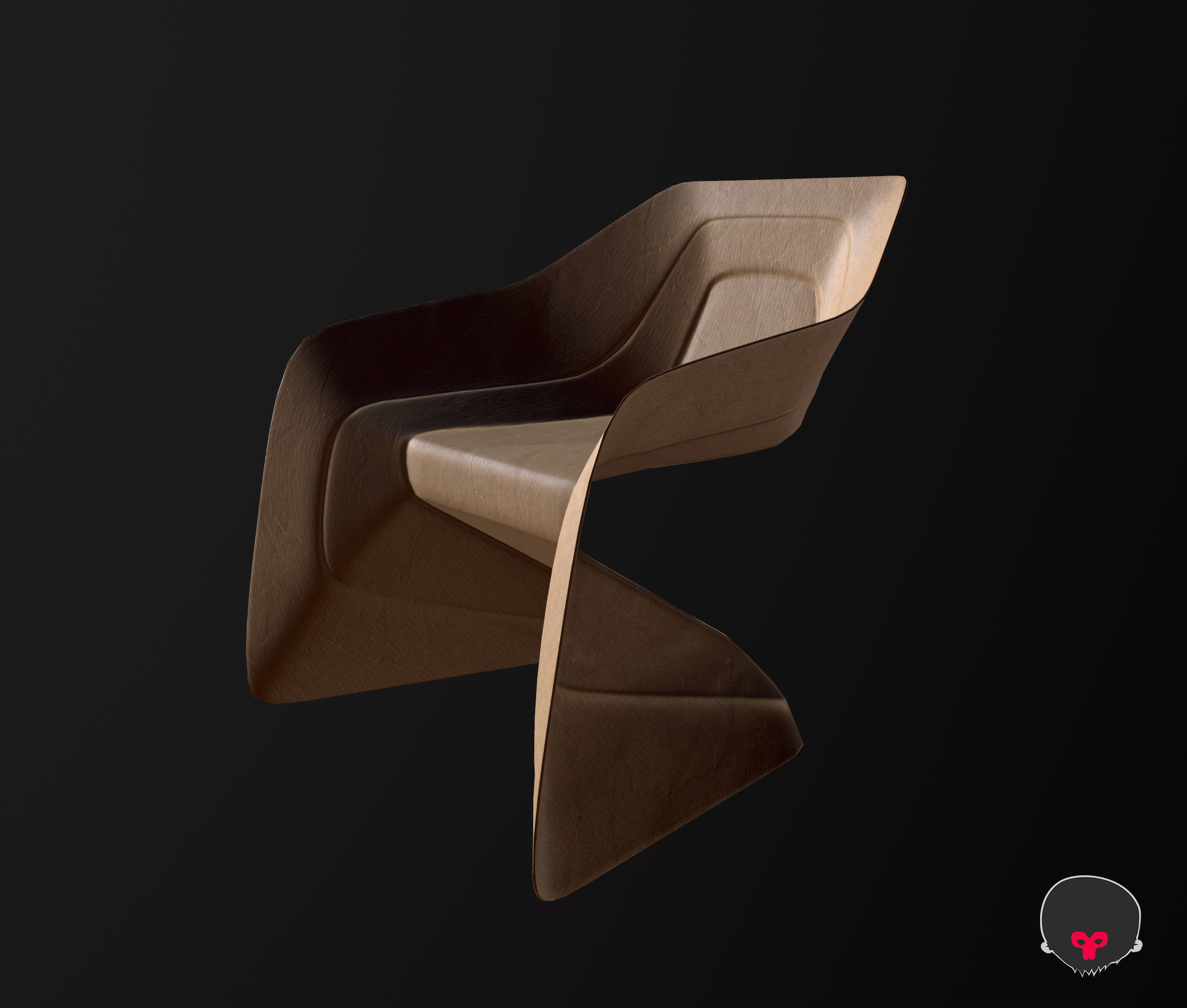 Hemp Chair by Werner Aisslinger Low-poly 3D model_3