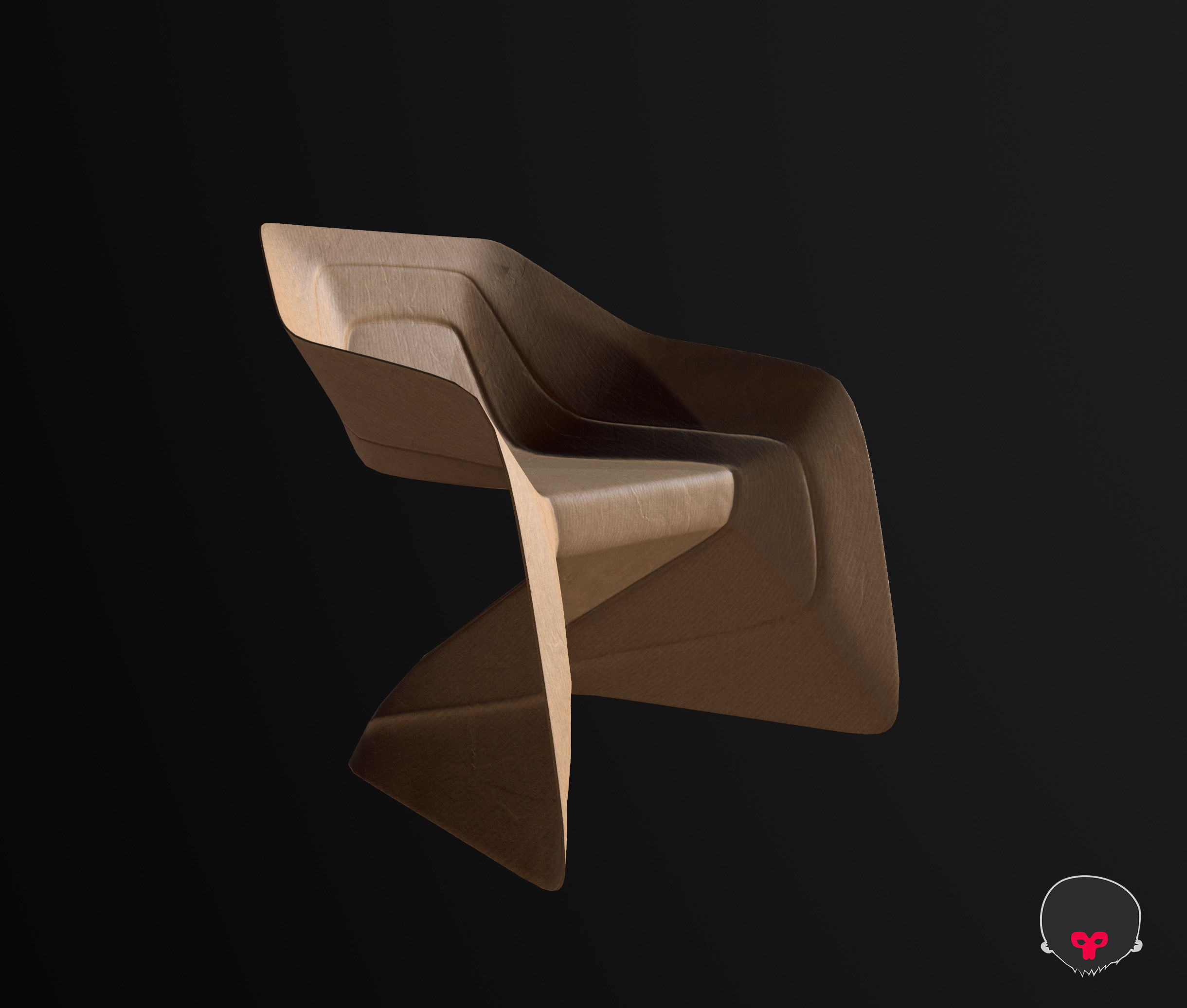 Hemp Chair by Werner Aisslinger Low-poly 3D model_2
