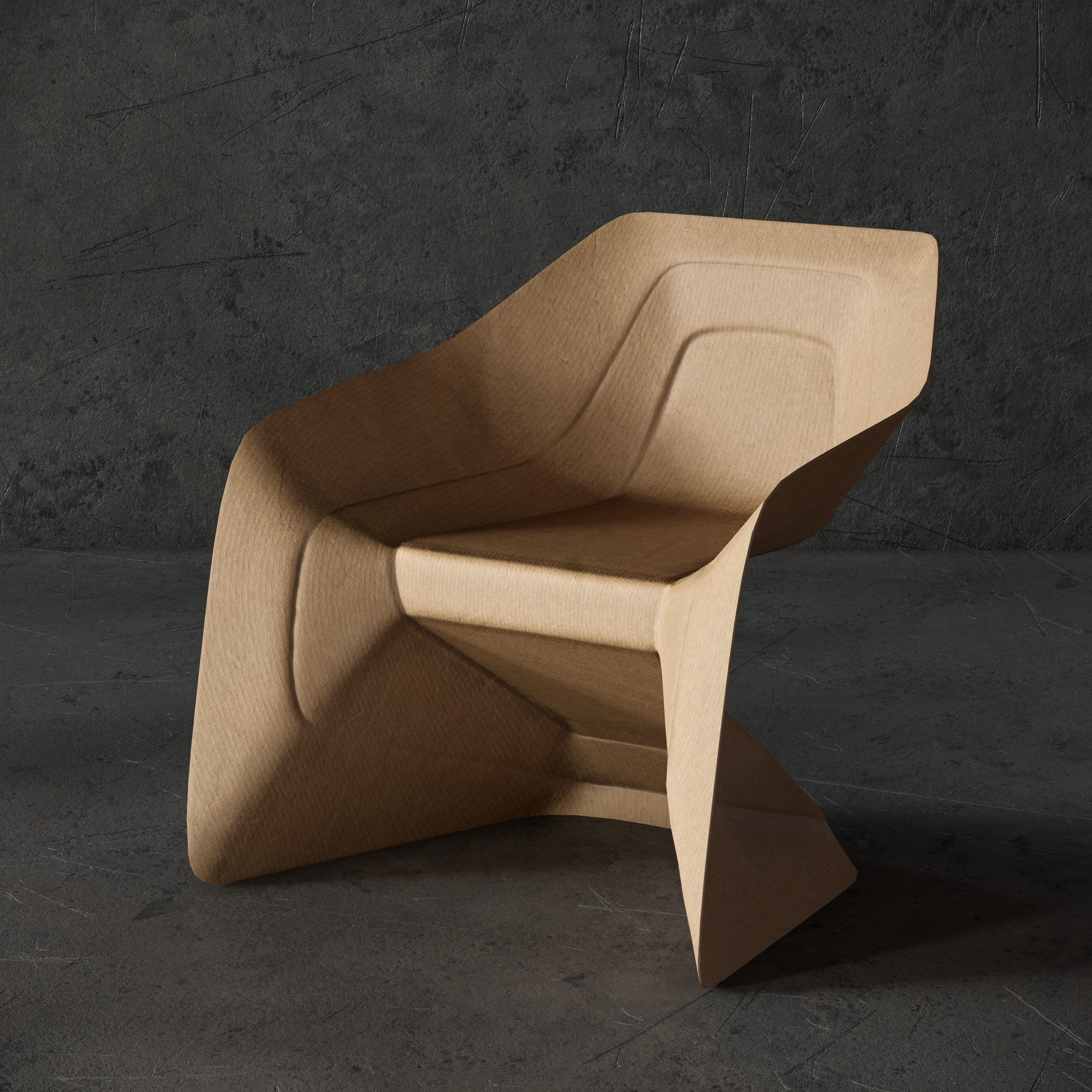 Hemp Chair by Werner Aisslinger Low-poly 3D model_6
