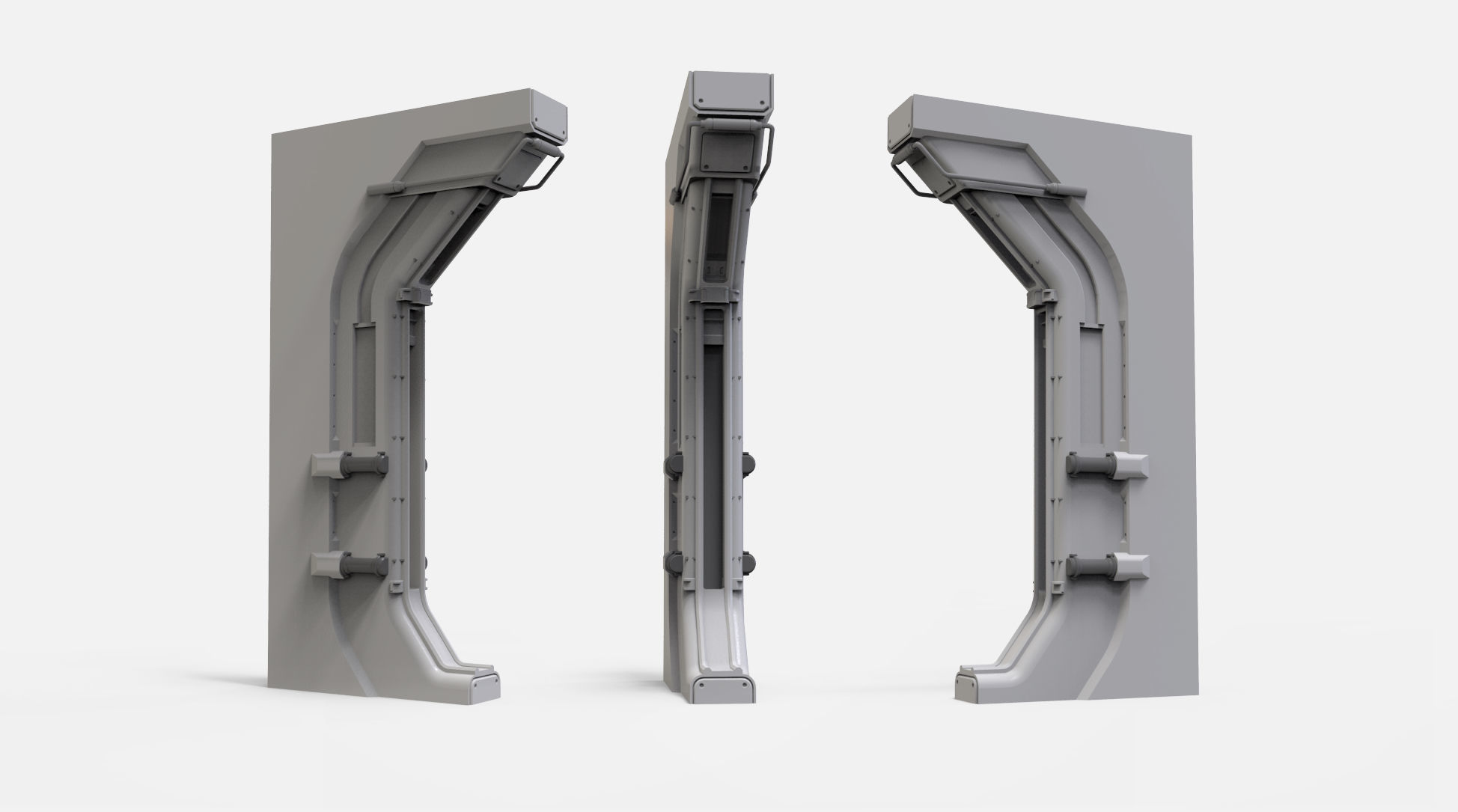 sci-fi Architecture kitbash 6 3D model_25