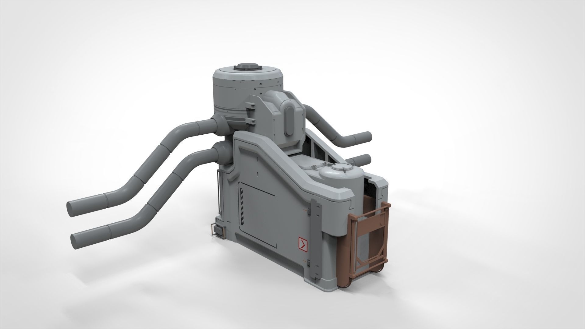 sci-fi Architecture kitbash 6 3D model_9