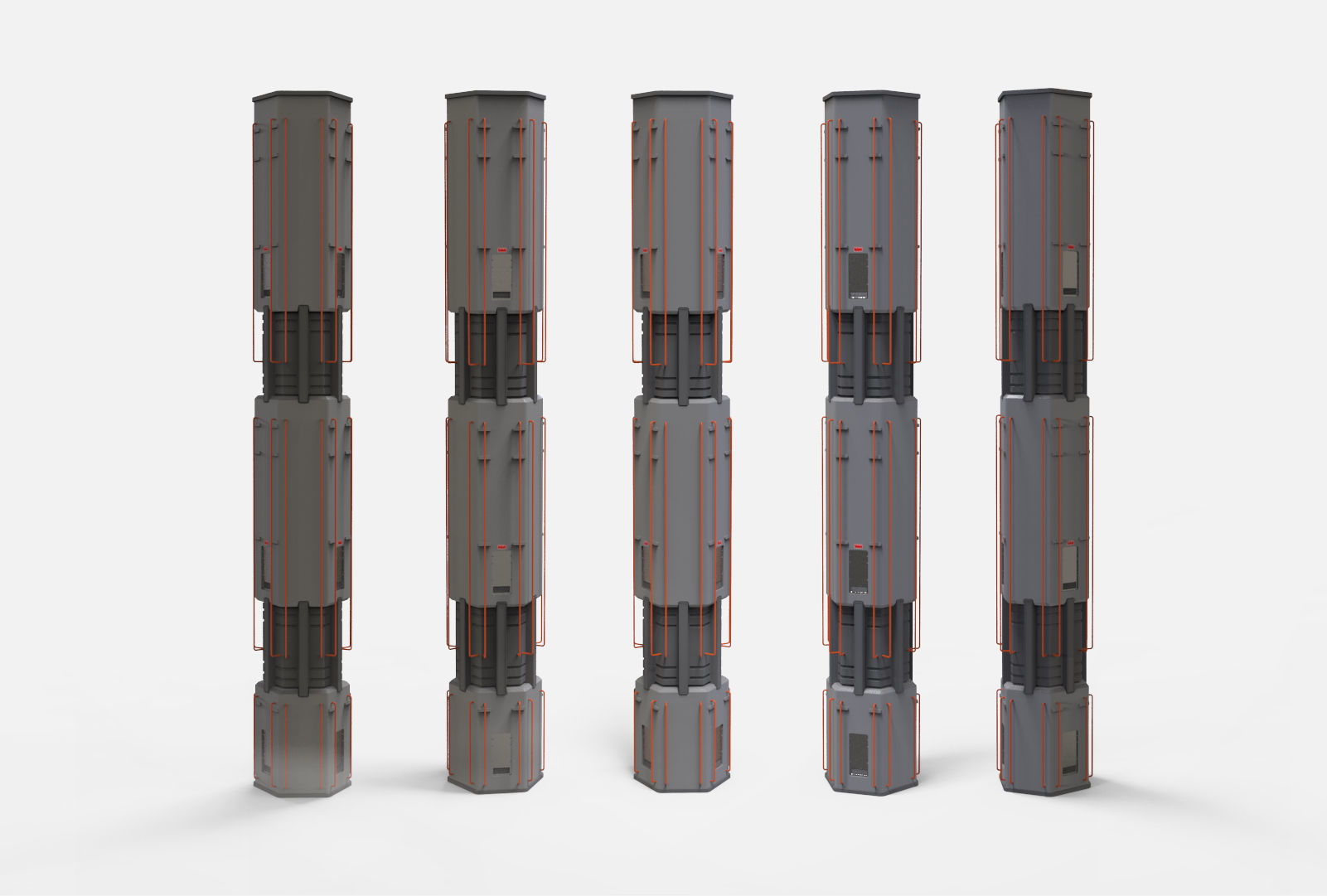 sci-fi Architecture kitbash 6 3D model_3