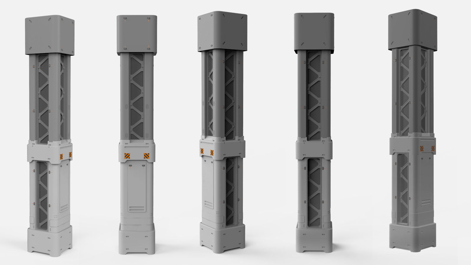 sci-fi Architecture kitbash 6 3D model_6