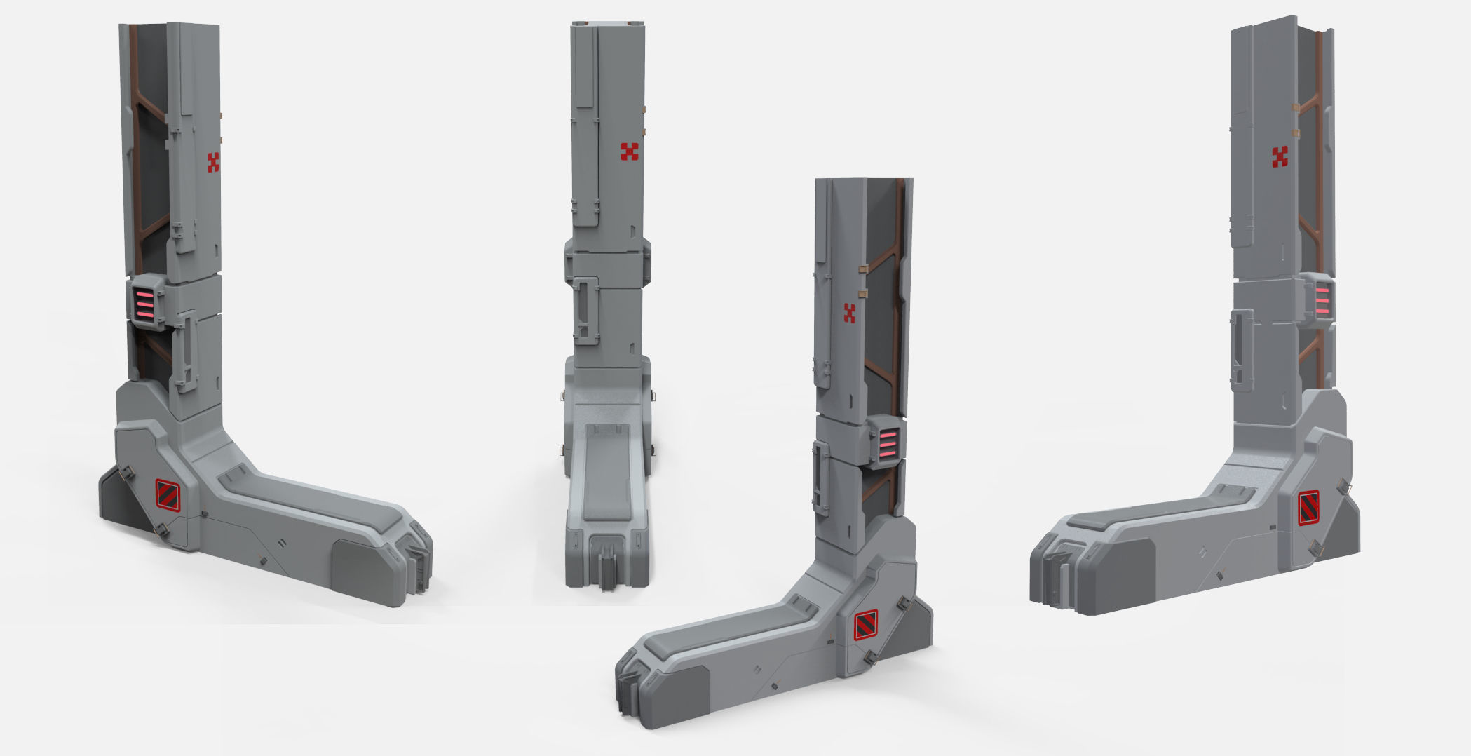 sci-fi Architecture kitbash 6 3D model_13