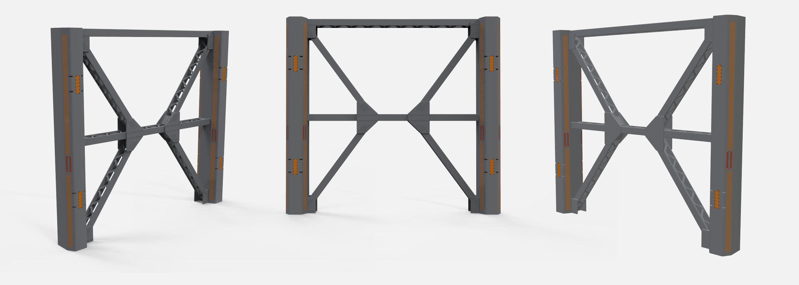 sci-fi Architecture kitbash 6 3D model_16