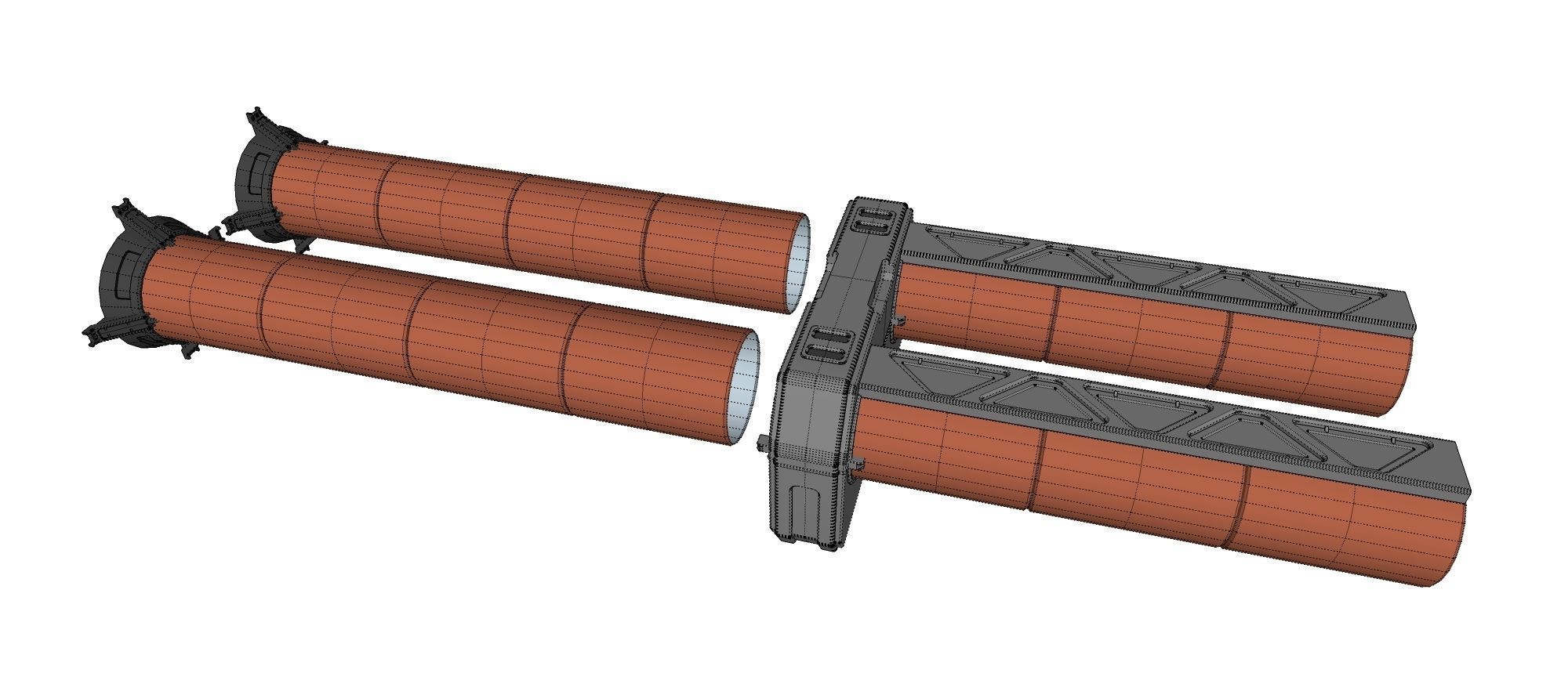 sci-fi Architecture kitbash 6 3D model_35