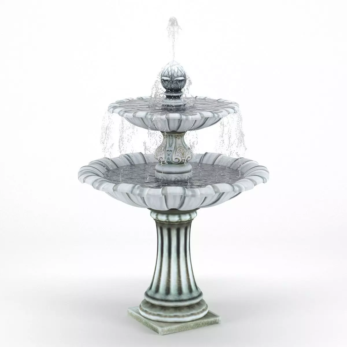 Garden Fountain for ArchViz 3D model_0