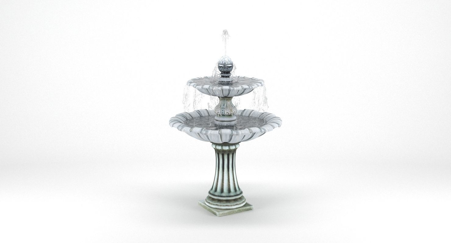 Garden Fountain for ArchViz 3D model_6