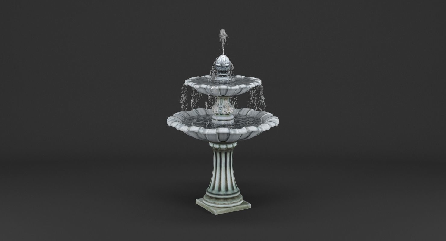 Garden Fountain for ArchViz 3D model_1