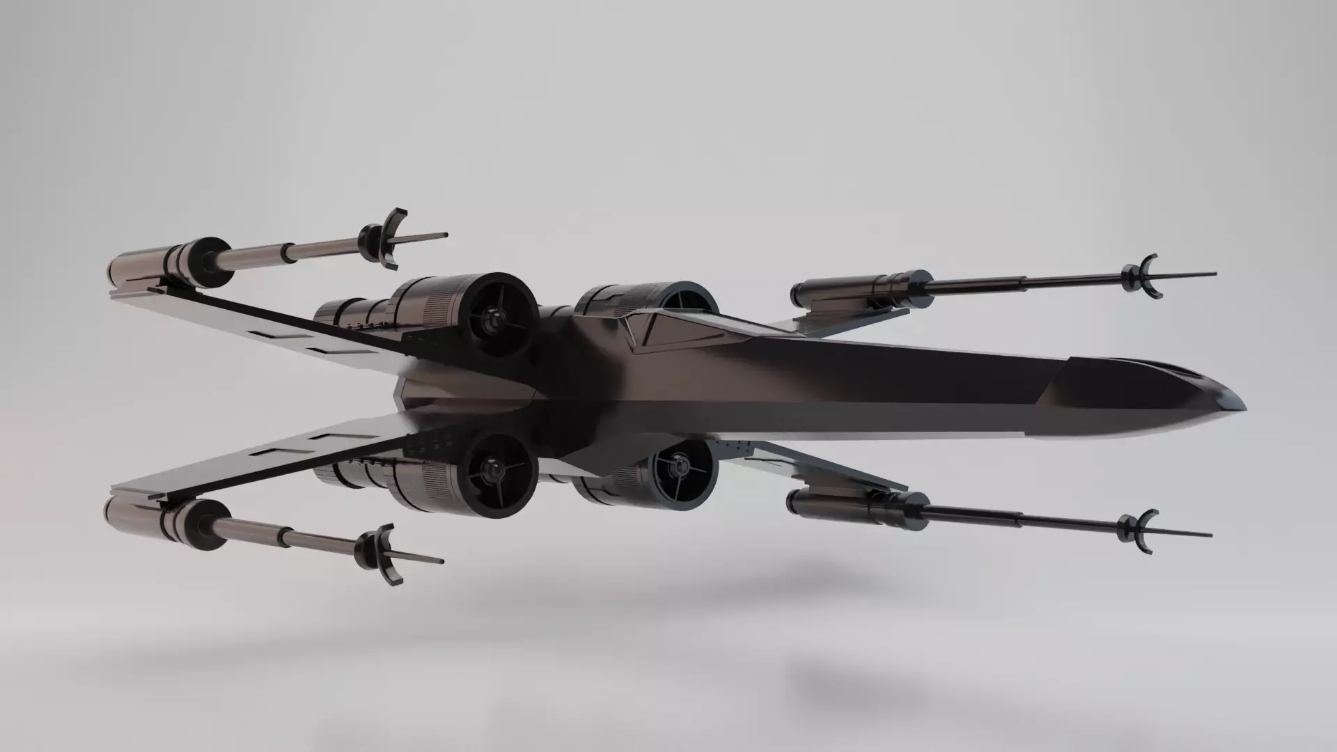 Star Wars X-Wing Starfighter Low-poly 3D model