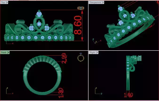 Ring Diamond Crown 1