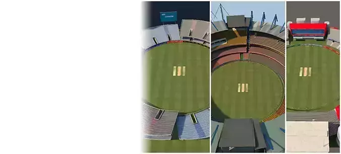 Cricket Stadiums Pack Low-poly 3D model