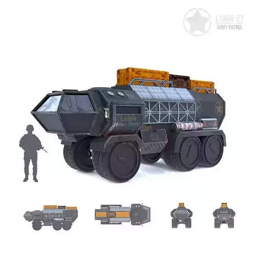Army Patrol Vehicle 3D model