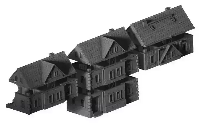 modular german building II -stl file UPDATED VERSION 3D print model