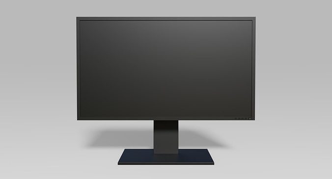 Computer Monitor Low-poly 3D model