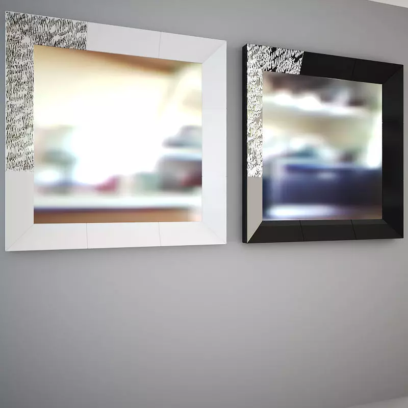Moda w-mir decorative mirror set Low-poly 3D model_0